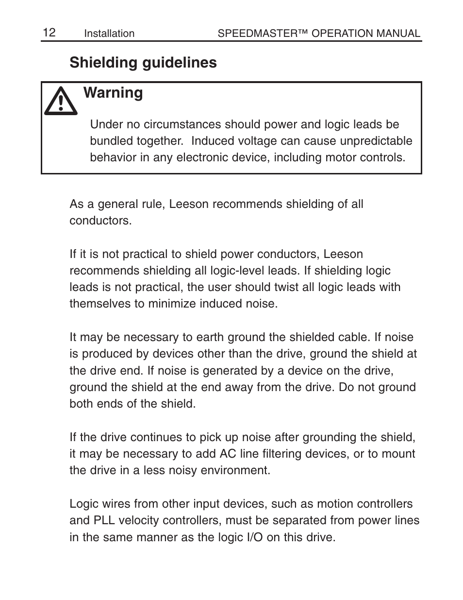 LEESON Chassis Mount SCR Control User Manual | Page 18 / 60