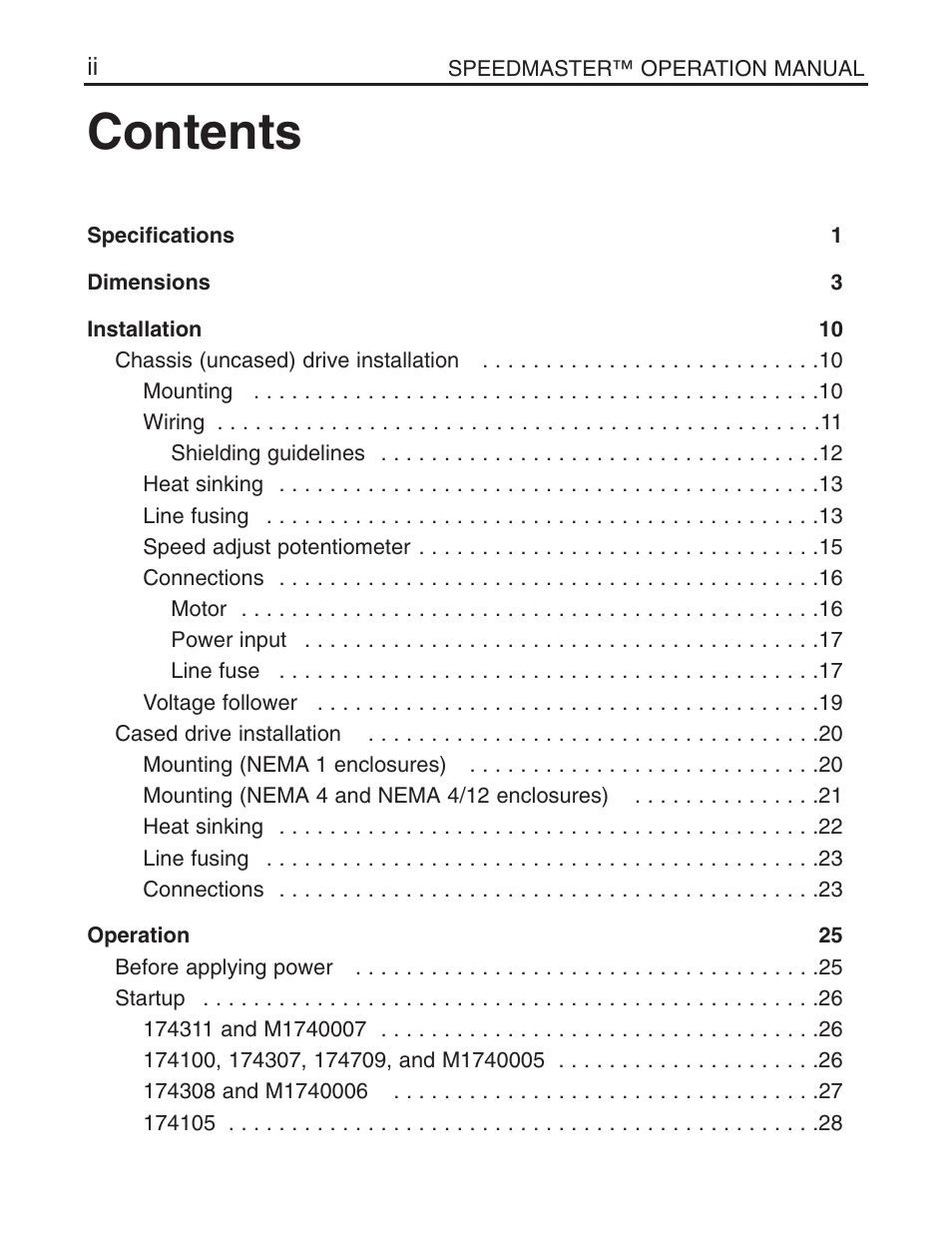 LEESON Chassis Mount SCR Control User Manual | Page 4 / 60