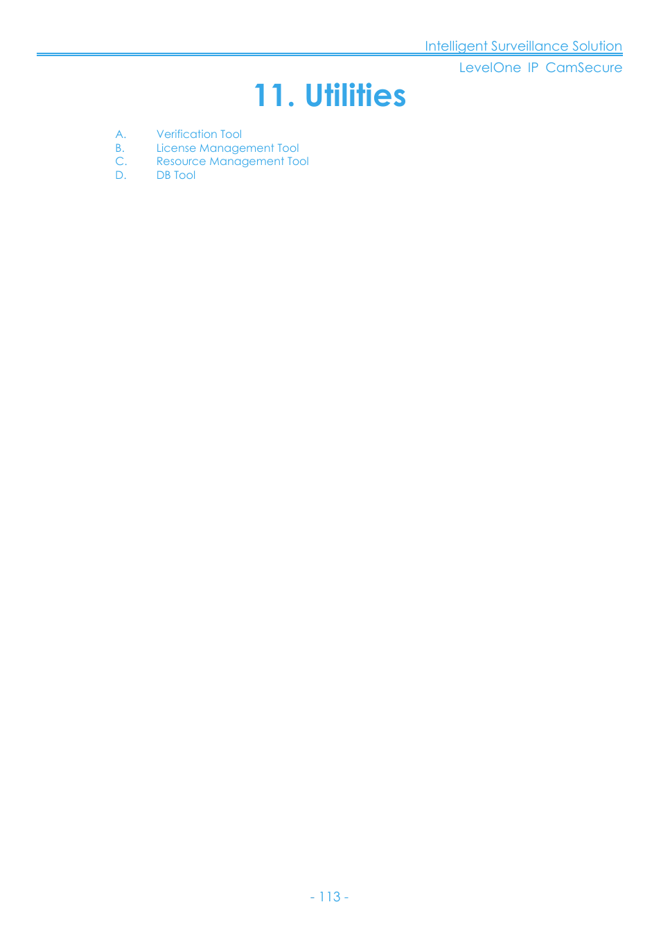 Utilities | LevelOne FCS-8006 User Manual | Page 114 / 139