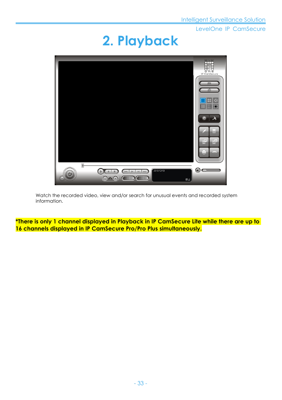 Playback | LevelOne FCS-8006 User Manual | Page 34 / 139
