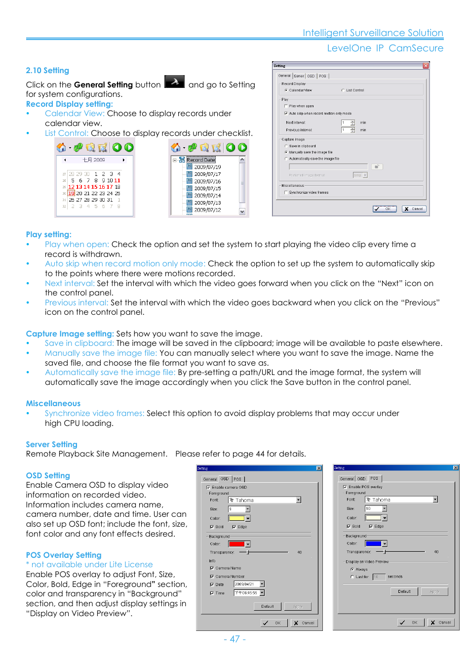 10 setting | LevelOne FCS-8006 User Manual | Page 48 / 139