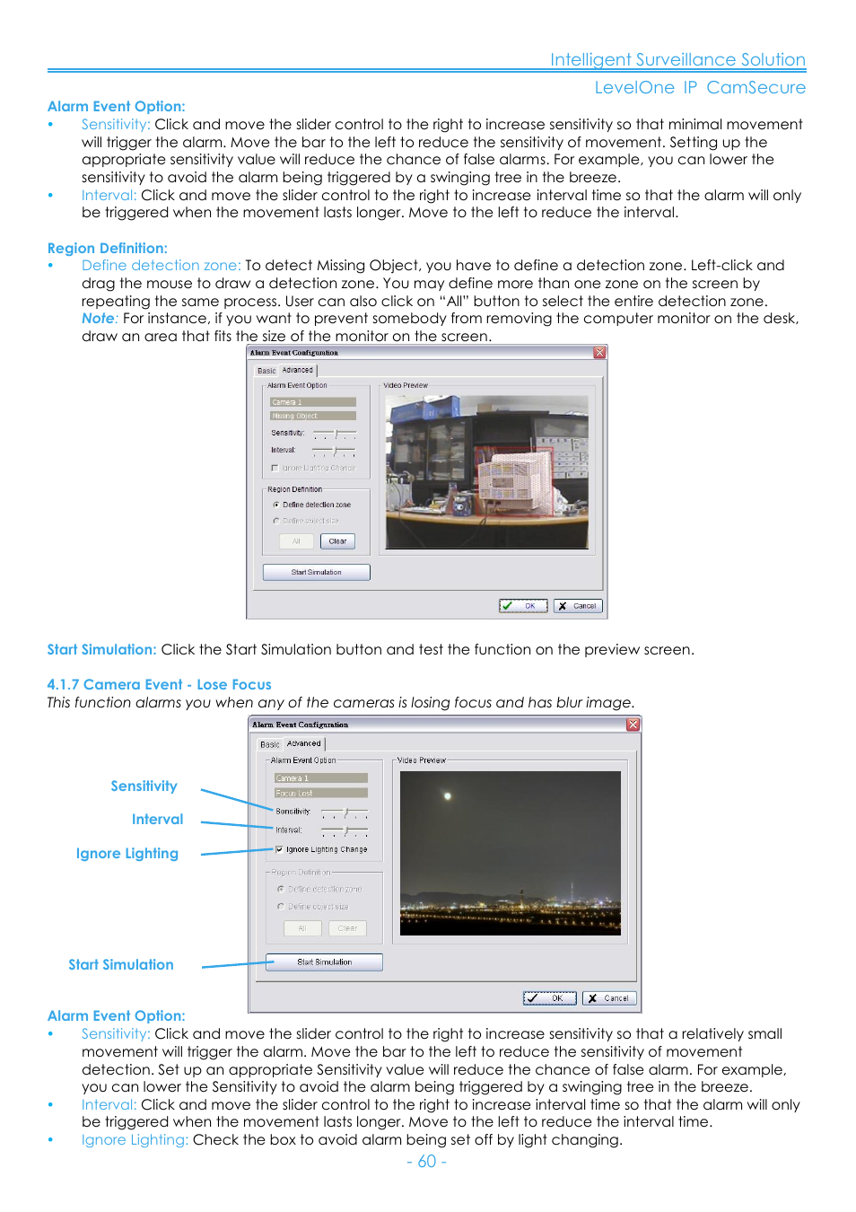 7 camera event - lose focus | LevelOne FCS-8006 User Manual | Page 61 / 139