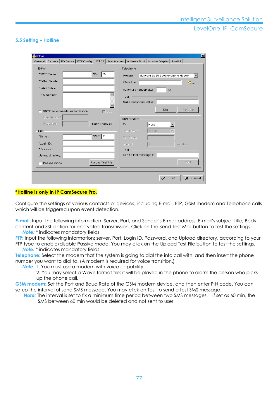5 setting – hotline | LevelOne FCS-8006 User Manual | Page 78 / 139