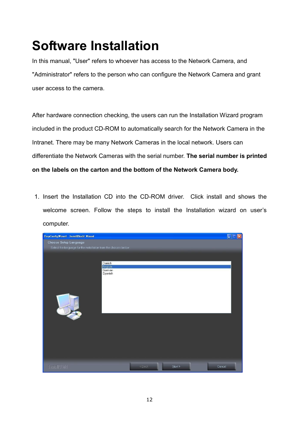 Software installation | LevelOne FCS-3052 User Manual | Page 16 / 66