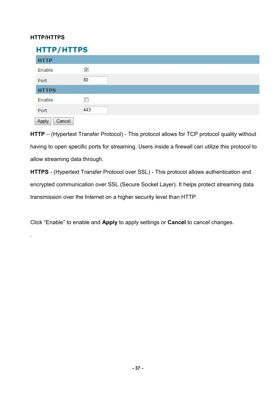 Http/https | LevelOne FCS-3052 User Manual | Page 41 / 66