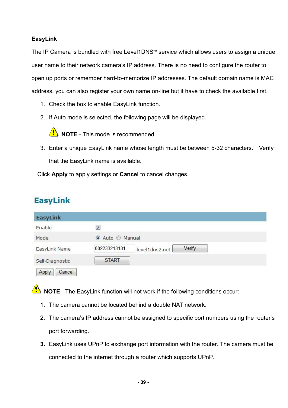 Easylink | LevelOne FCS-3052 User Manual | Page 43 / 66