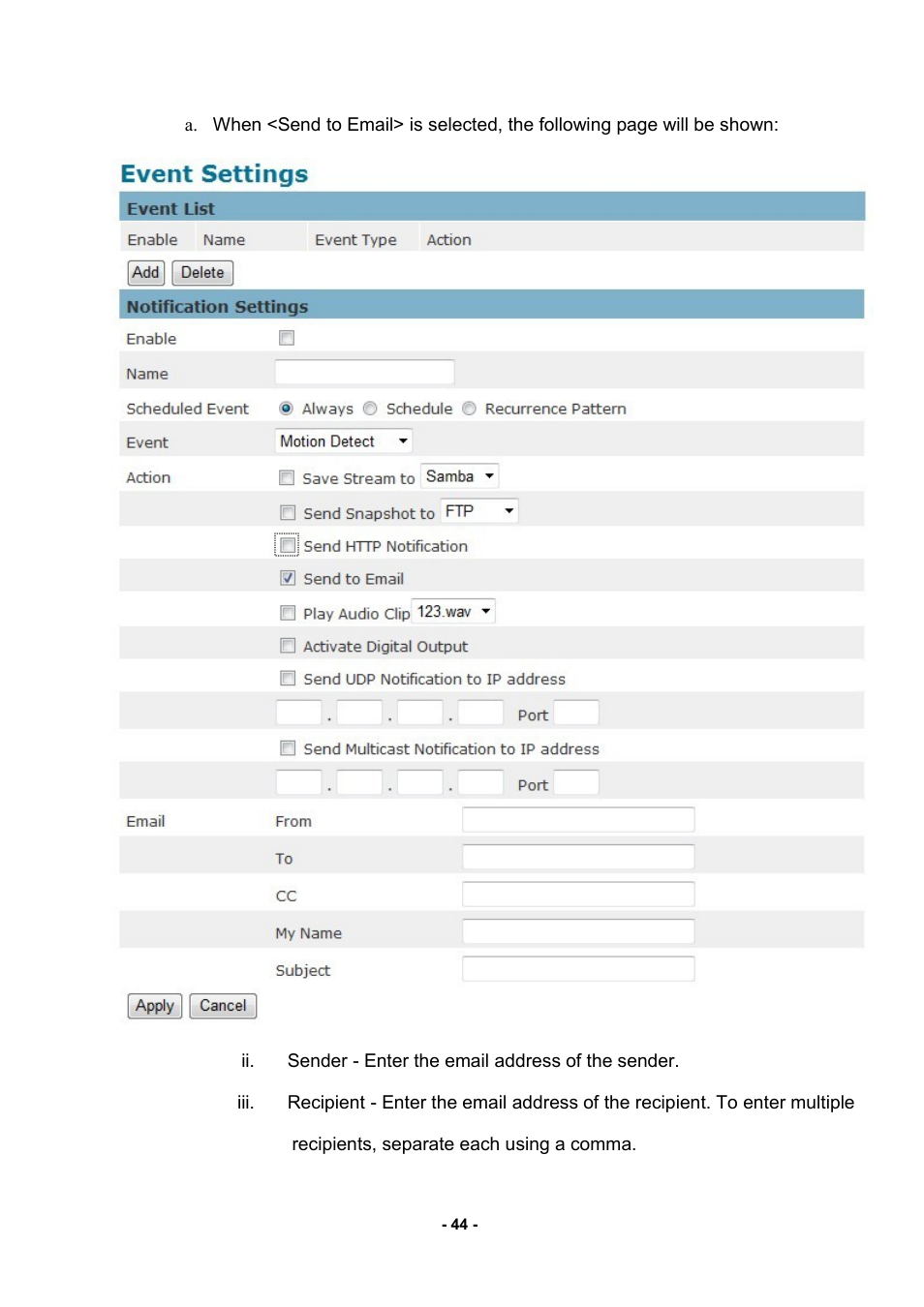 LevelOne FCS-3052 User Manual | Page 48 / 66