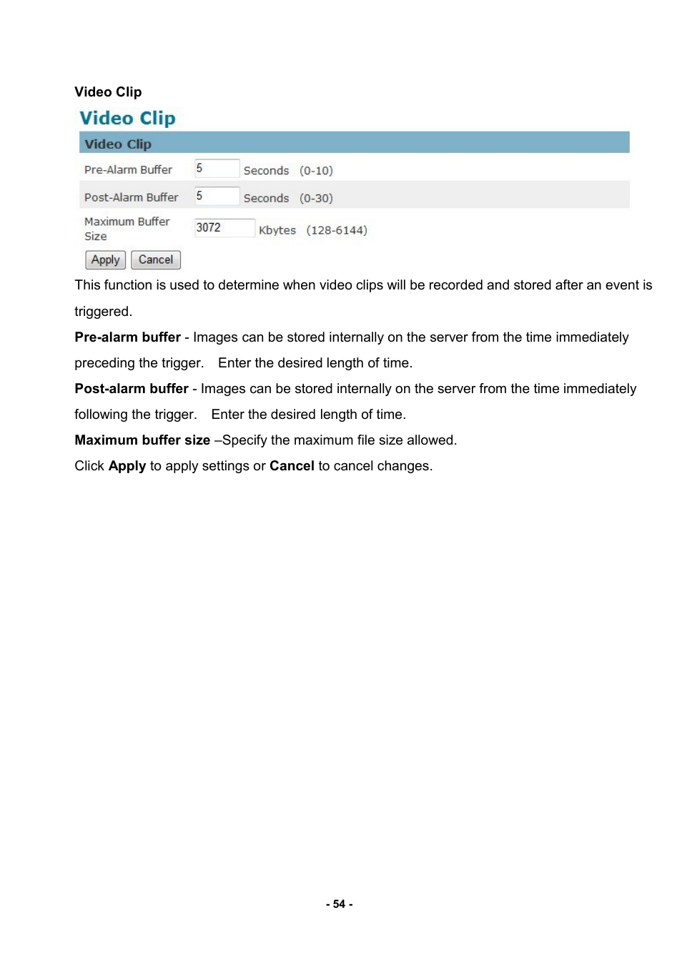 Video clip | LevelOne FCS-3052 User Manual | Page 58 / 66