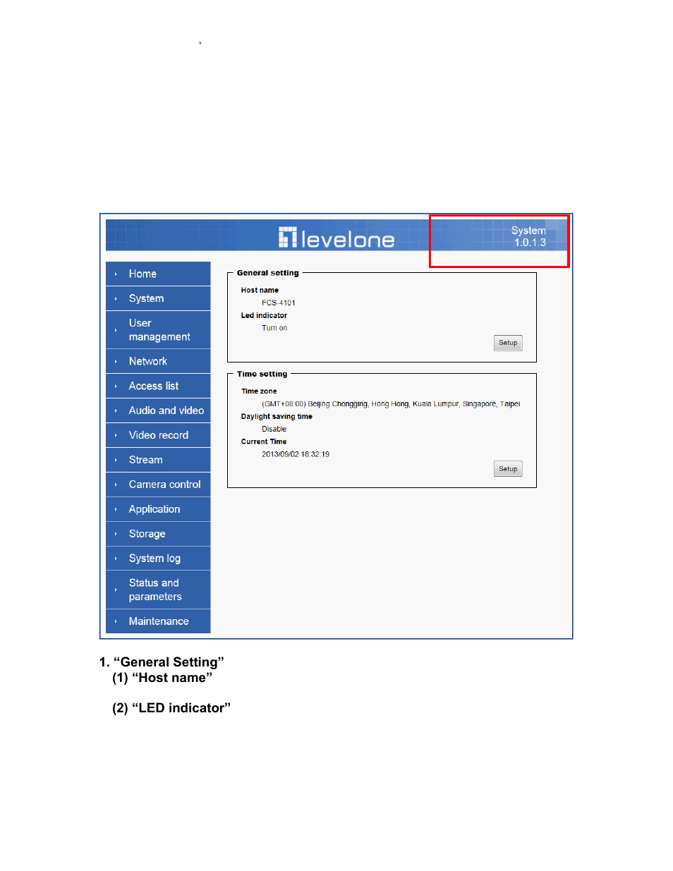 Definitions in configuration system parameters, Definitions in configuration, System parameters | LevelOne FCS-4101 User Manual | Page 23 / 56