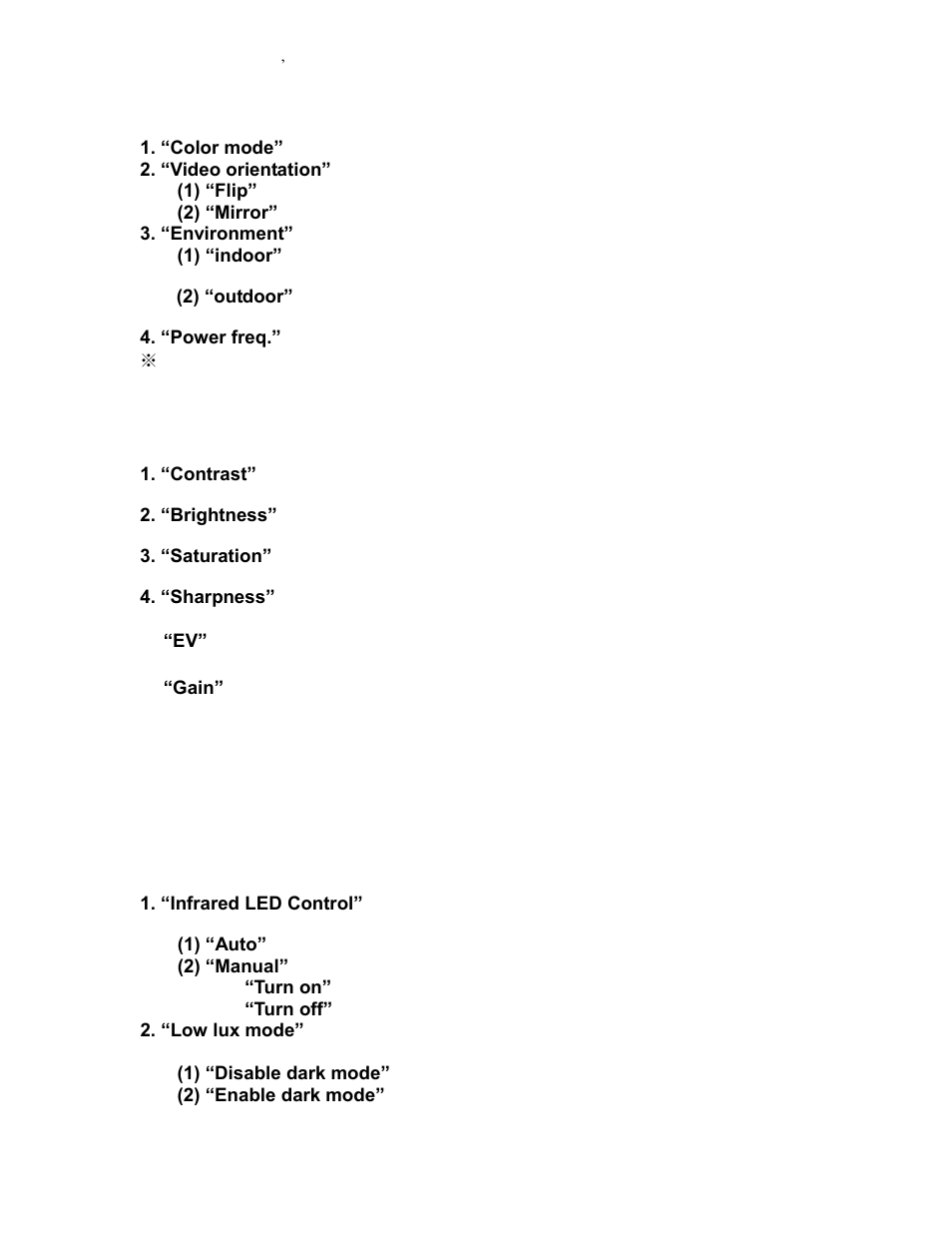 General setting, Video setting, Wide dynamic range | Infrared led setting | LevelOne FCS-4101 User Manual | Page 34 / 56