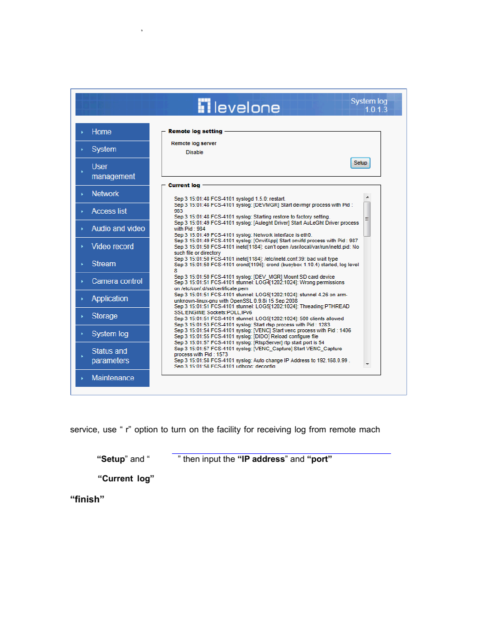 Syslog | LevelOne FCS-4101 User Manual | Page 46 / 56