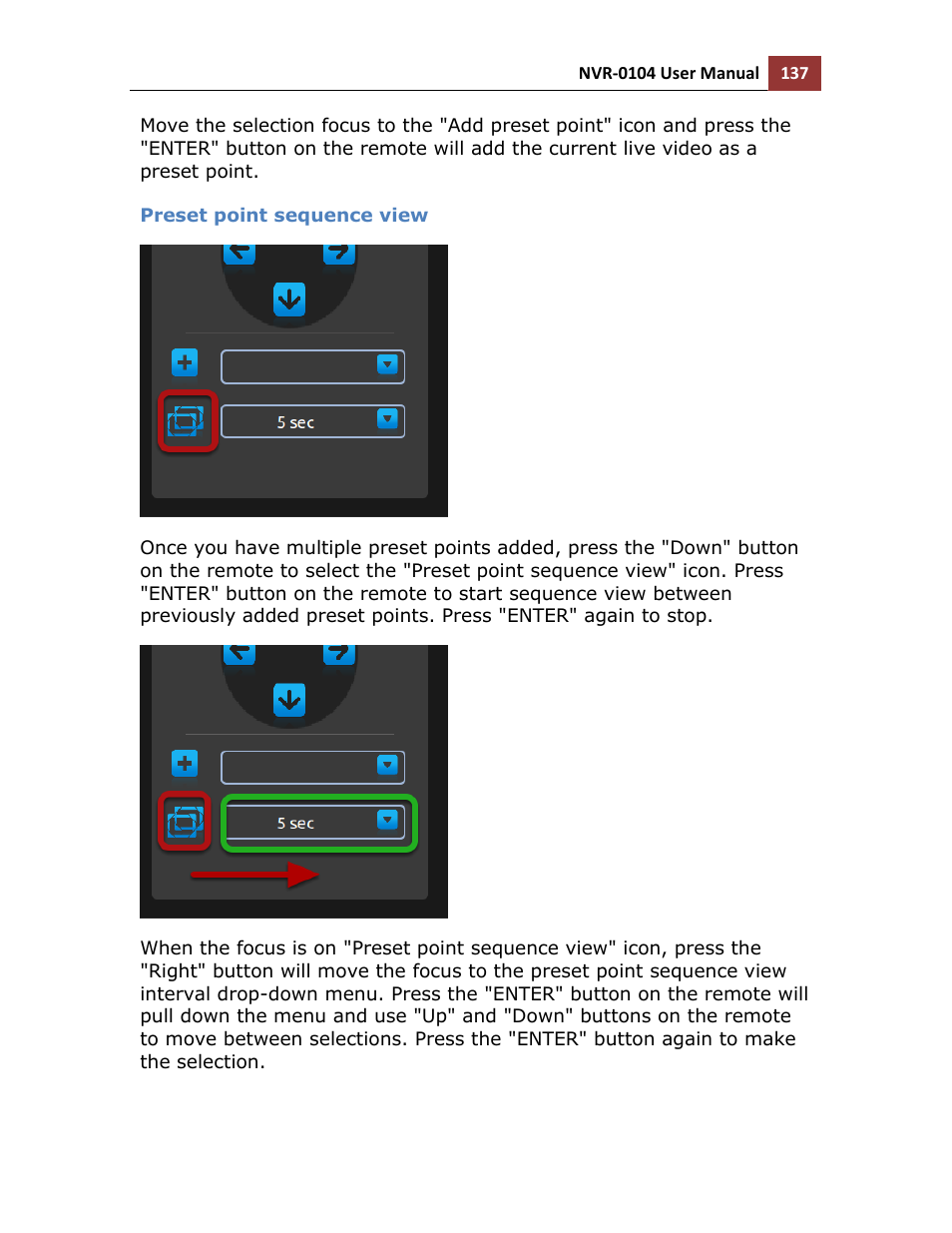 Preset point sequence view | LevelOne NVR-0104 User Manual | Page 137 / 157