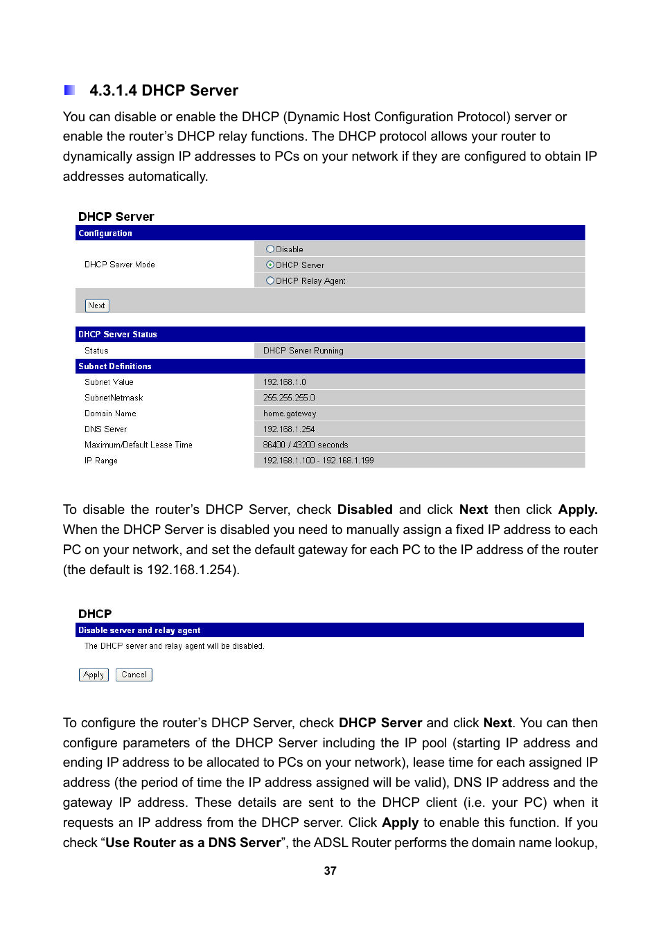 4 dhcp server | LevelOne WBR-3470 User Manual | Page 39 / 114