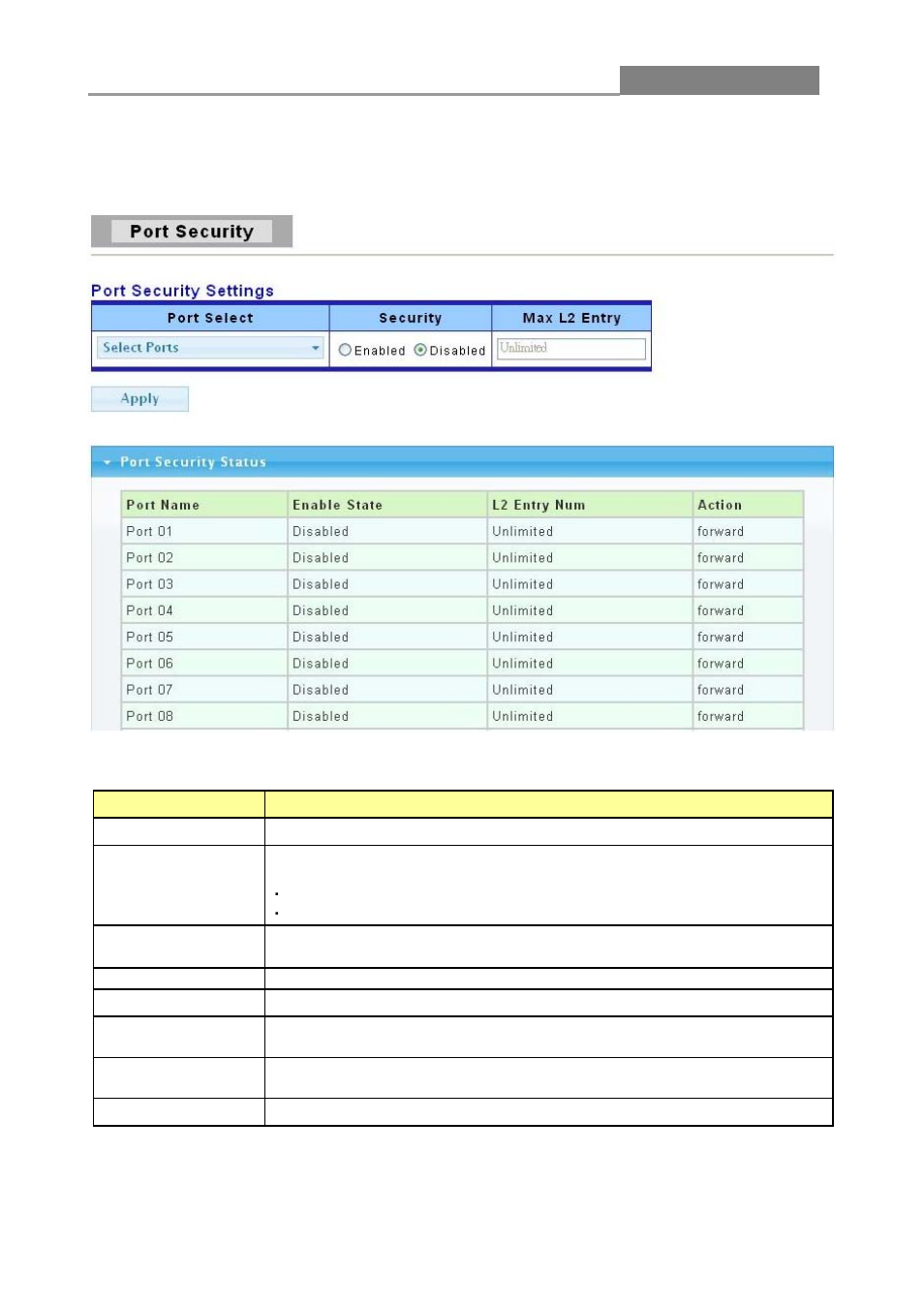 4 port security, Web smart switch | LevelOne GES-1652 User Manual | Page 61 / 94