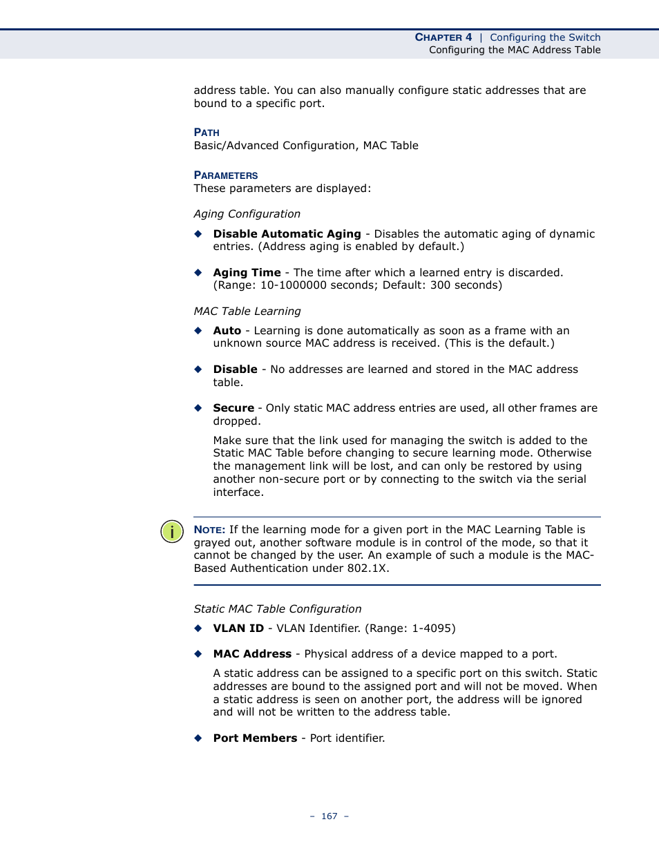 LevelOne GSW-4876 User Manual | Page 167 / 314