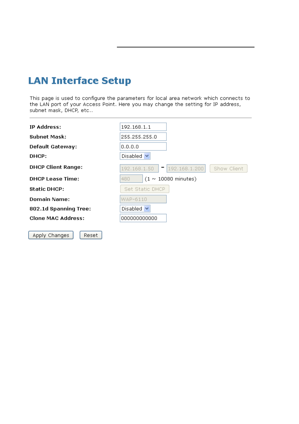 Changing the lan ip address and subnet mask | LevelOne WAP-6110 User Manual | Page 108 / 150
