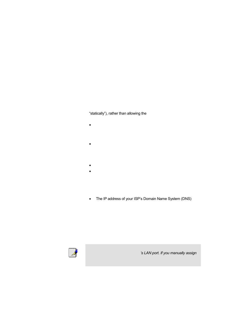 Assigning static internet information to your pcs | LevelOne WAP-6110 User Manual | Page 131 / 150