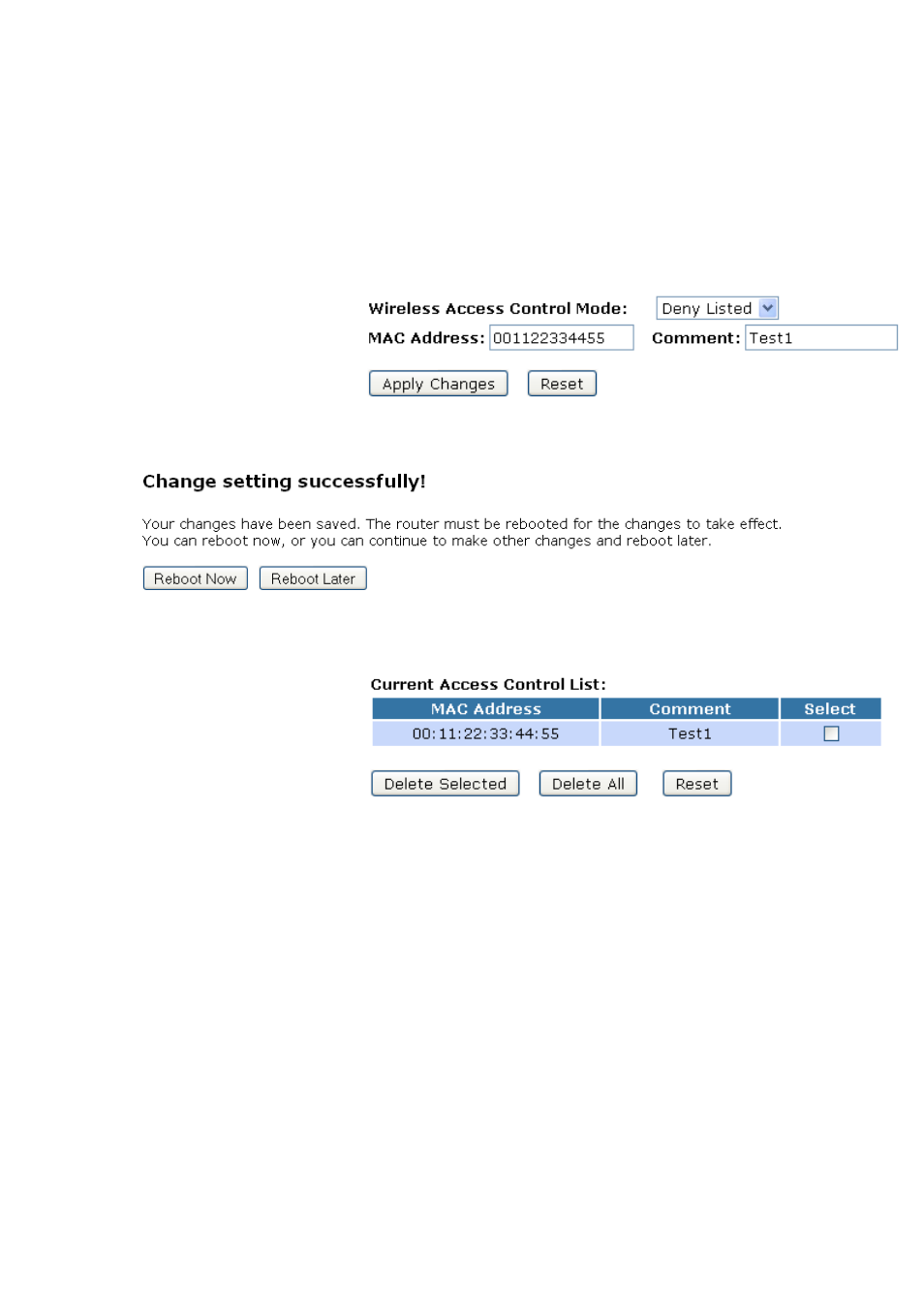 Deny listed | LevelOne WAP-6110 User Manual | Page 58 / 150