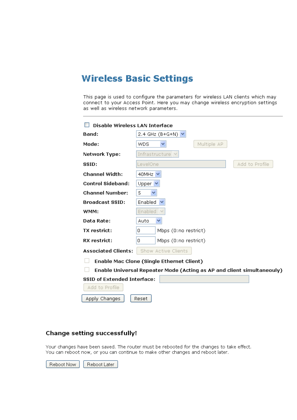 Configure wds (wireless distribution system) only | LevelOne WAP-6110 User Manual | Page 60 / 150