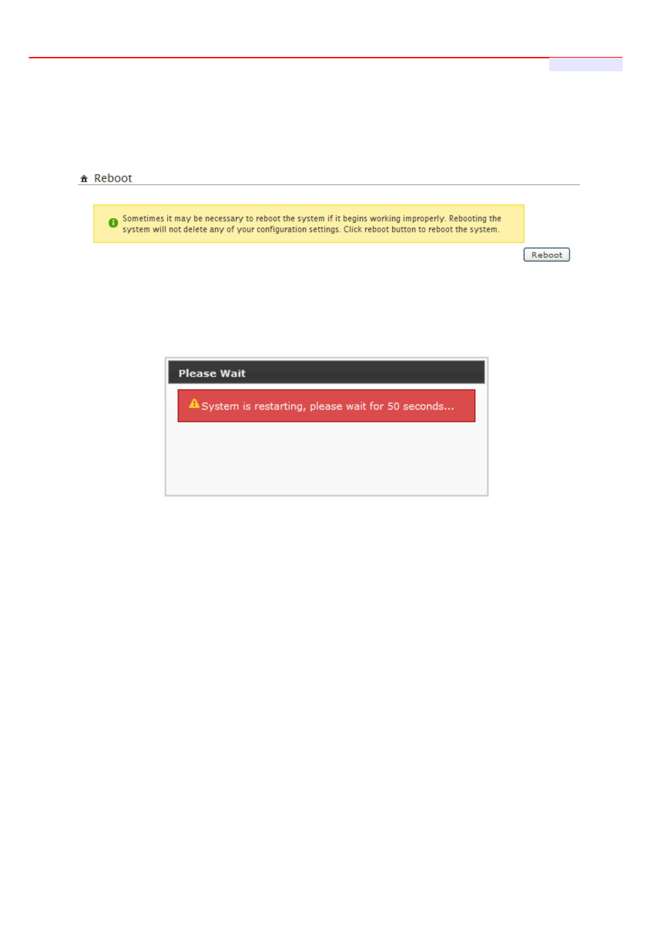 8 reboot | LevelOne WHG-1000 User Manual | Page 61 / 136