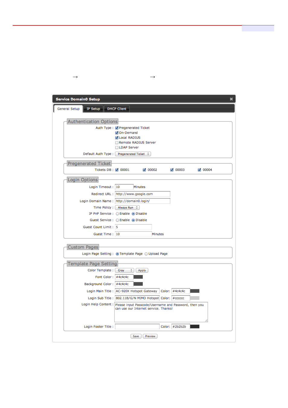 1 configure service domain | LevelOne WHG-1000 User Manual | Page 63 / 136