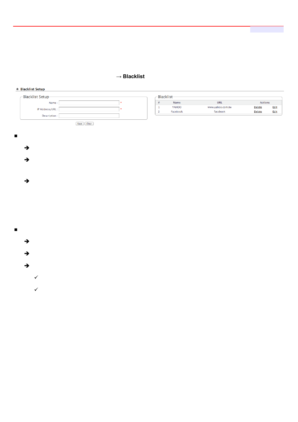 5 configure blacklist | LevelOne WHG-1000 User Manual | Page 98 / 136