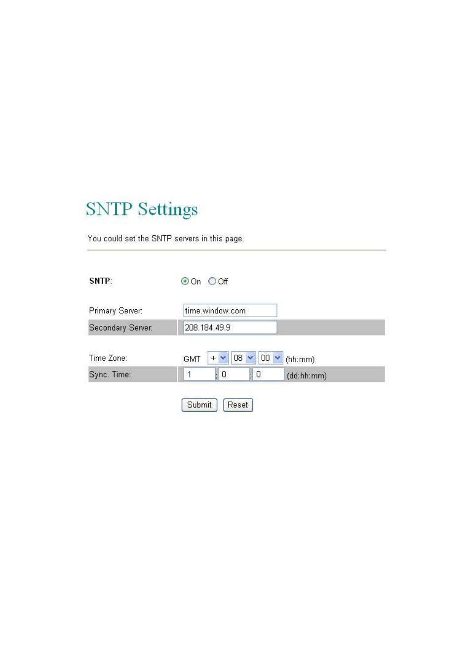 Sntp | LevelOne VOI-7011 User Manual | Page 27 / 110