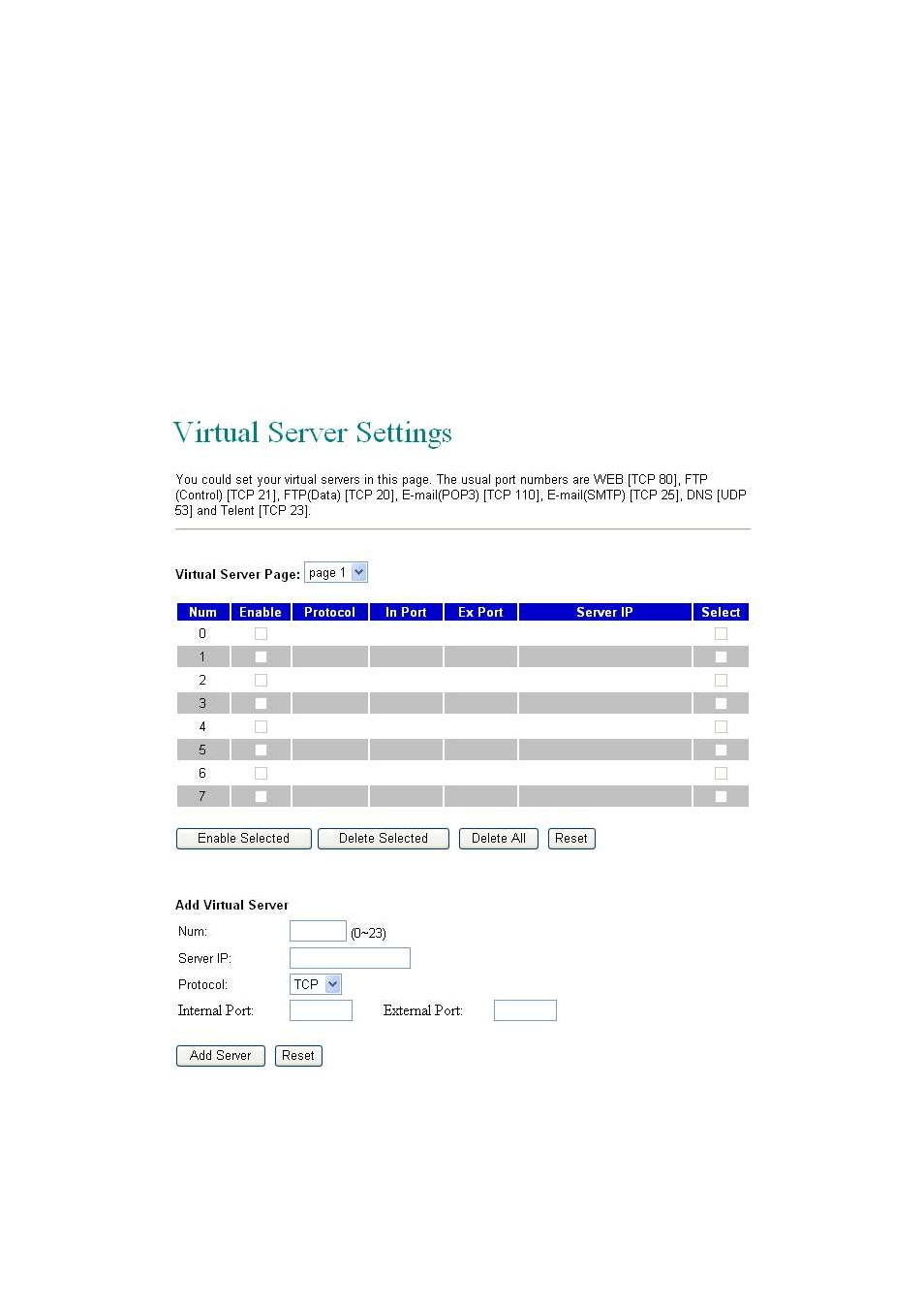 Virtual server | LevelOne VOI-7011 User Manual | Page 54 / 110
