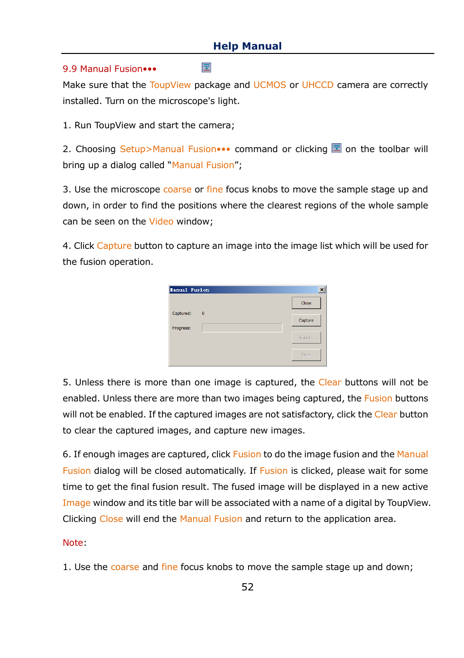 9 manual fusion, Manual fusion | Levenhuk C800 NG Digital Camera, USB 2.0 User Manual | Page 60 / 143