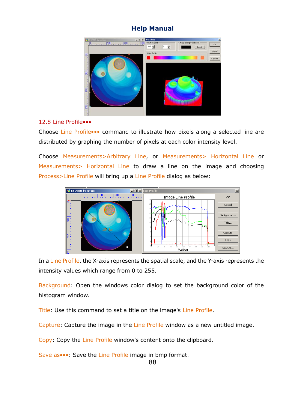 8 line profile, Line profile | Levenhuk C800 NG Digital Camera, USB 2.0 User Manual | Page 96 / 143