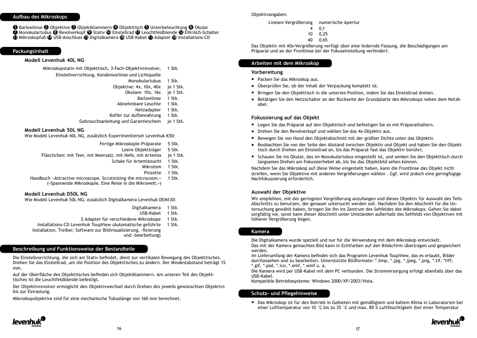 Levenhuk D50L NG Digital Microscope User Manual | Page 10 / 23