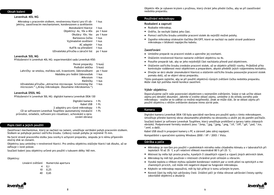 Levenhuk D50L NG Digital Microscope User Manual | Page 6 / 23