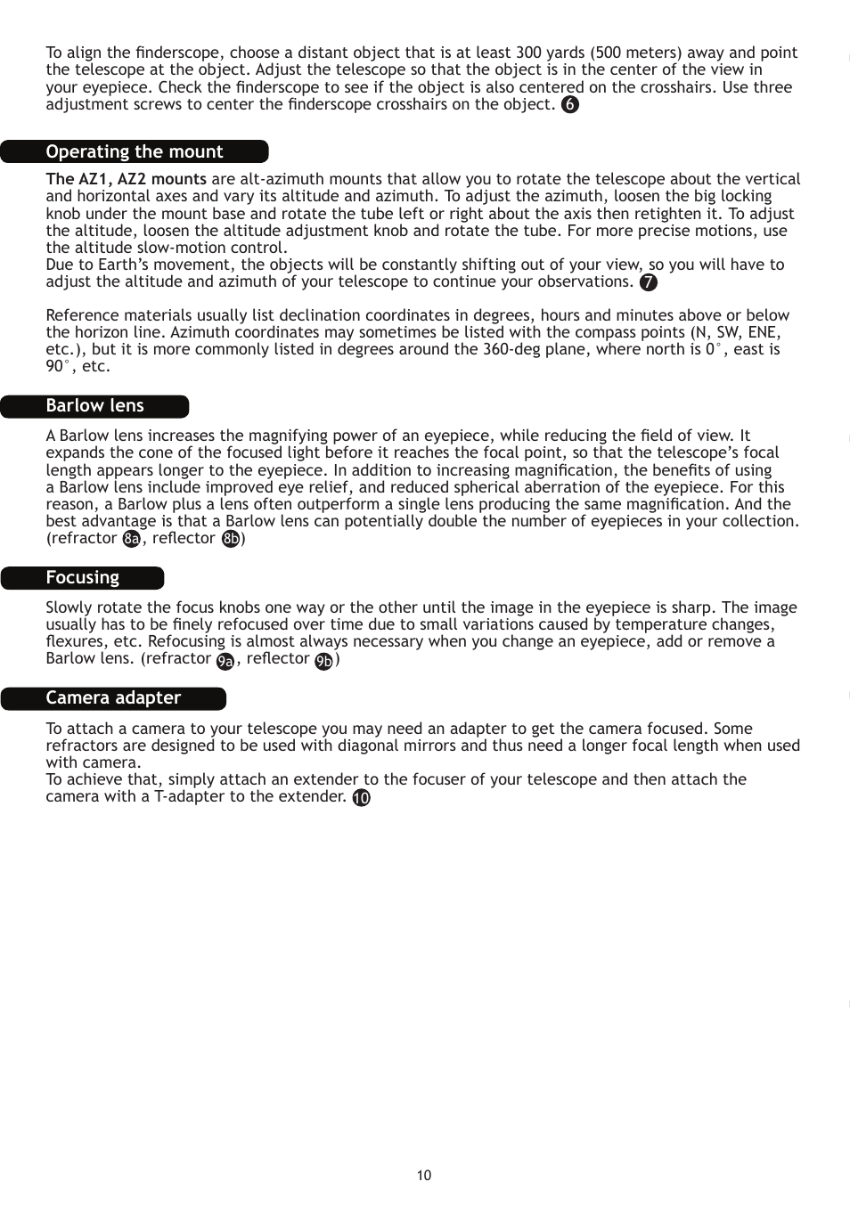 Levenhuk Skyline 70x700 AZ Telescope User Manual | Page 11 / 36