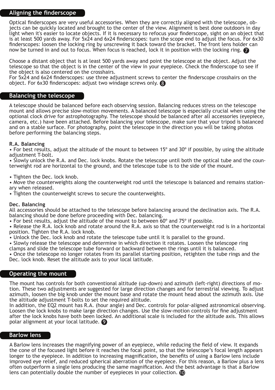 Levenhuk Skyline 130x900 EQ Telescope User Manual | Page 12 / 48