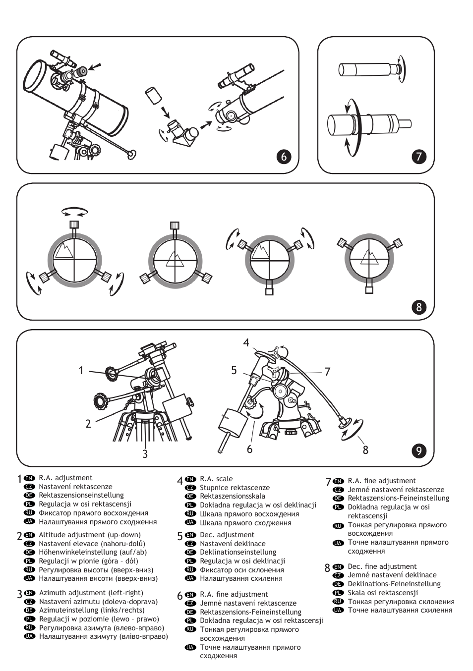 Levenhuk Skyline 130x900 EQ Telescope User Manual | Page 8 / 48