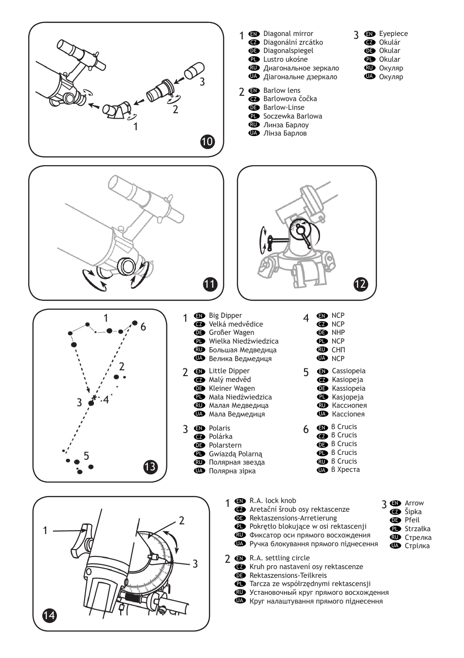 Levenhuk Skyline 130x900 EQ Telescope User Manual | Page 9 / 48