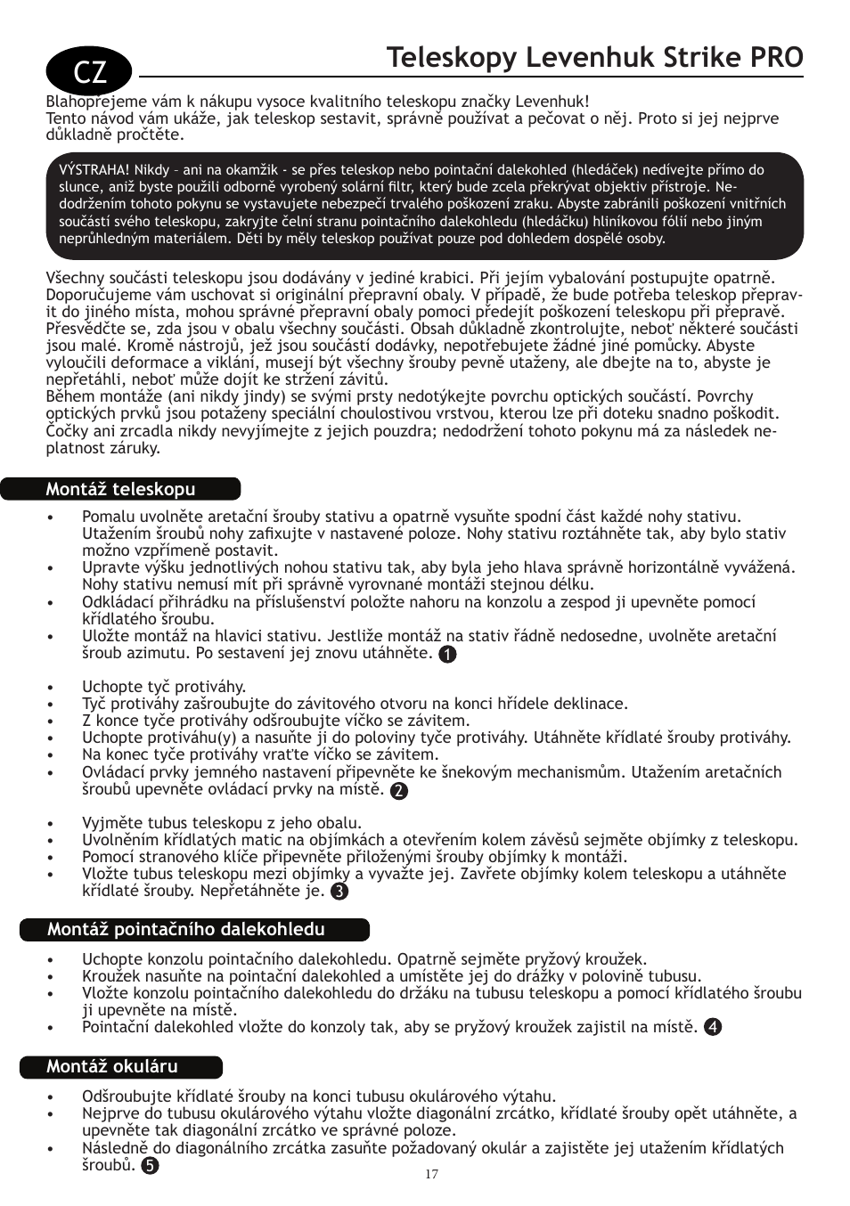 Teleskopy levenhuk strike pro | Levenhuk Strike 1000 PRO Telescope User Manual | Page 19 / 60