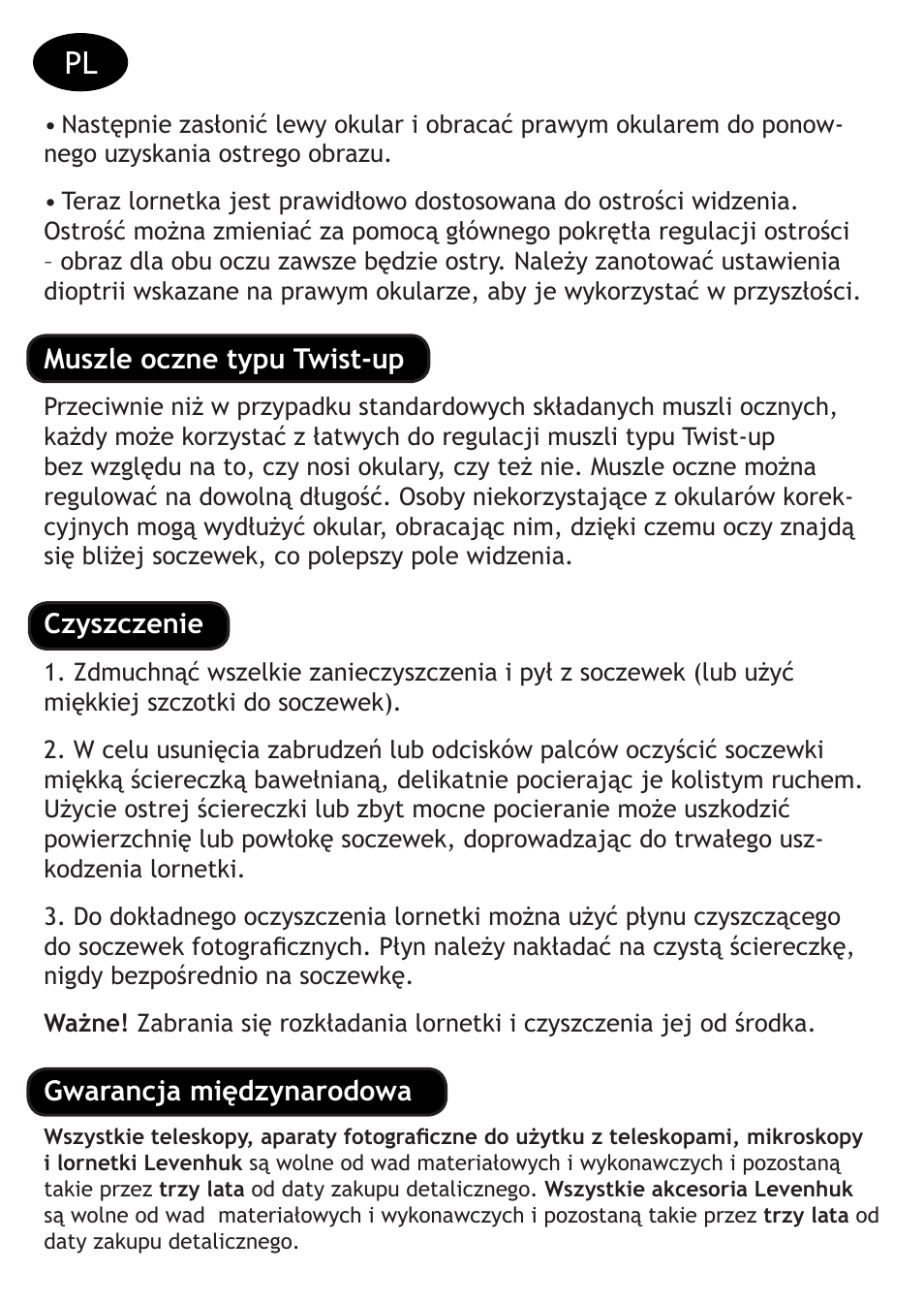 Levenhuk Vegas 15x56 Binoculars User Manual | Page 16 / 28