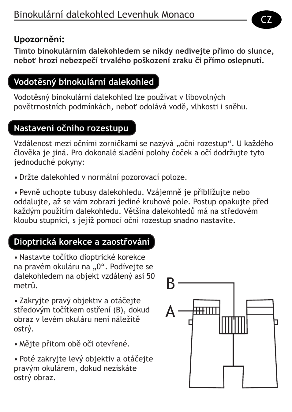 Binokulární dalekohled levenhuk monaco cz | Levenhuk Monaco 15x56 Binoculars User Manual | Page 7 / 28