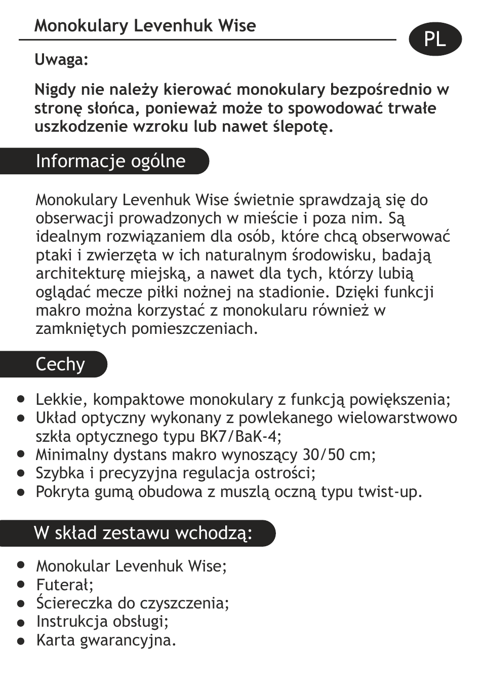 Levenhuk Wise 10-30x25 Monocular User Manual | Page 21 / 40