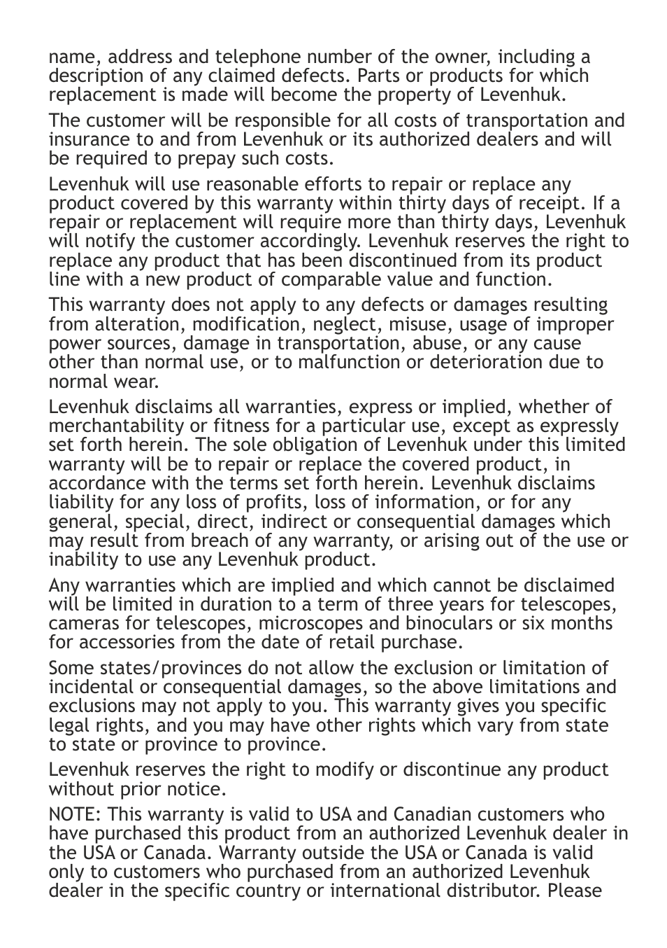 Levenhuk Wise 10-30x25 Monocular User Manual | Page 7 / 40