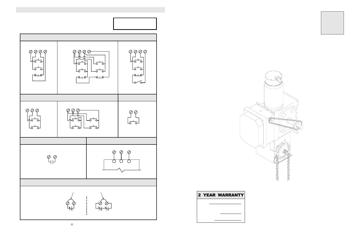 LiftMaster GH5HP 5 HP Heavy Industrial-Duty Gear-Reduced Hoist Operator User Manual | 20 pages