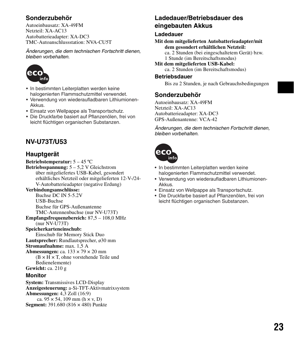 Nv-u73t/u53 | Sony NV-U83 User Manual | Page 45 / 194