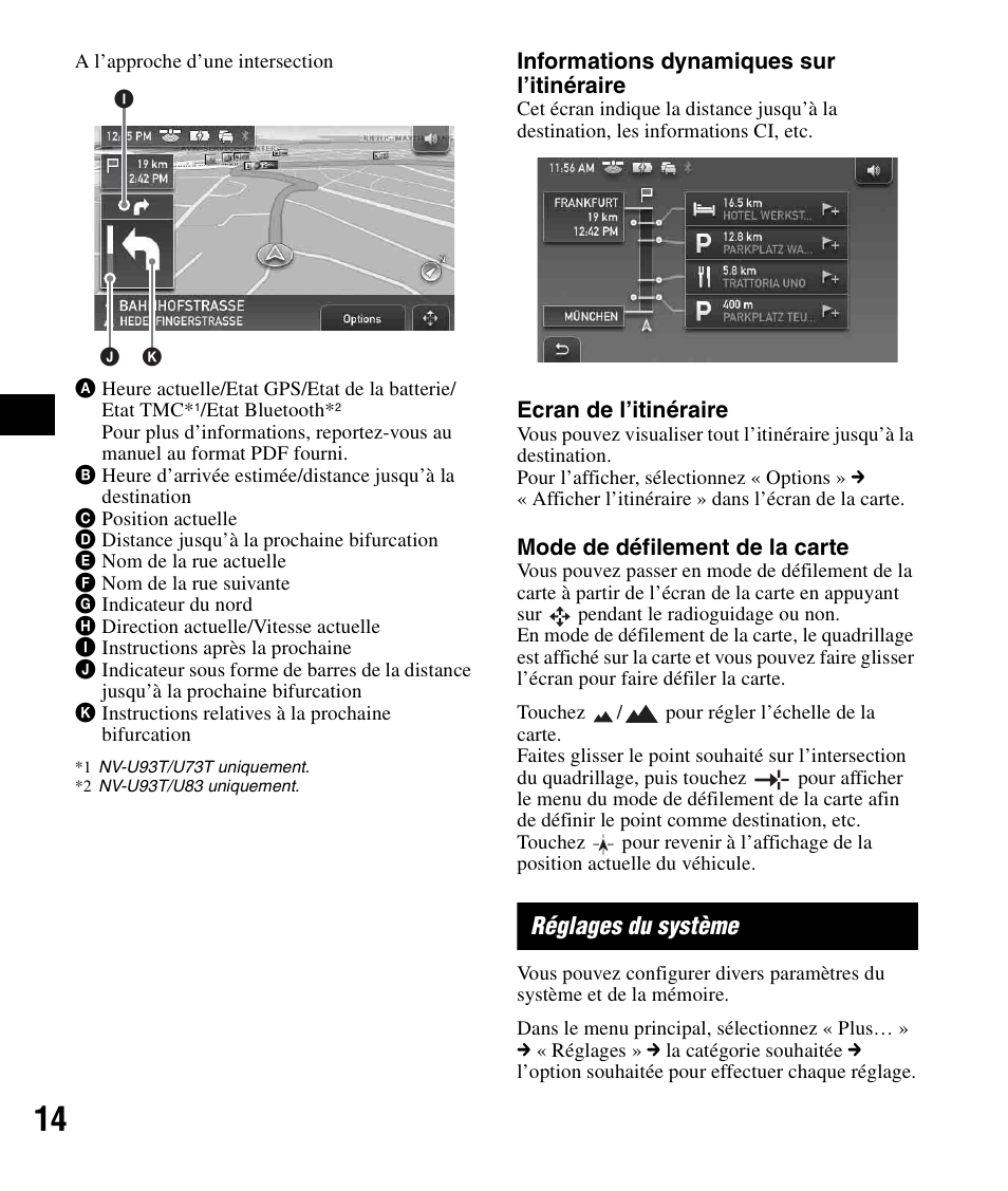 Réglages du système | Sony NV-U83 User Manual | Page 60 / 194
