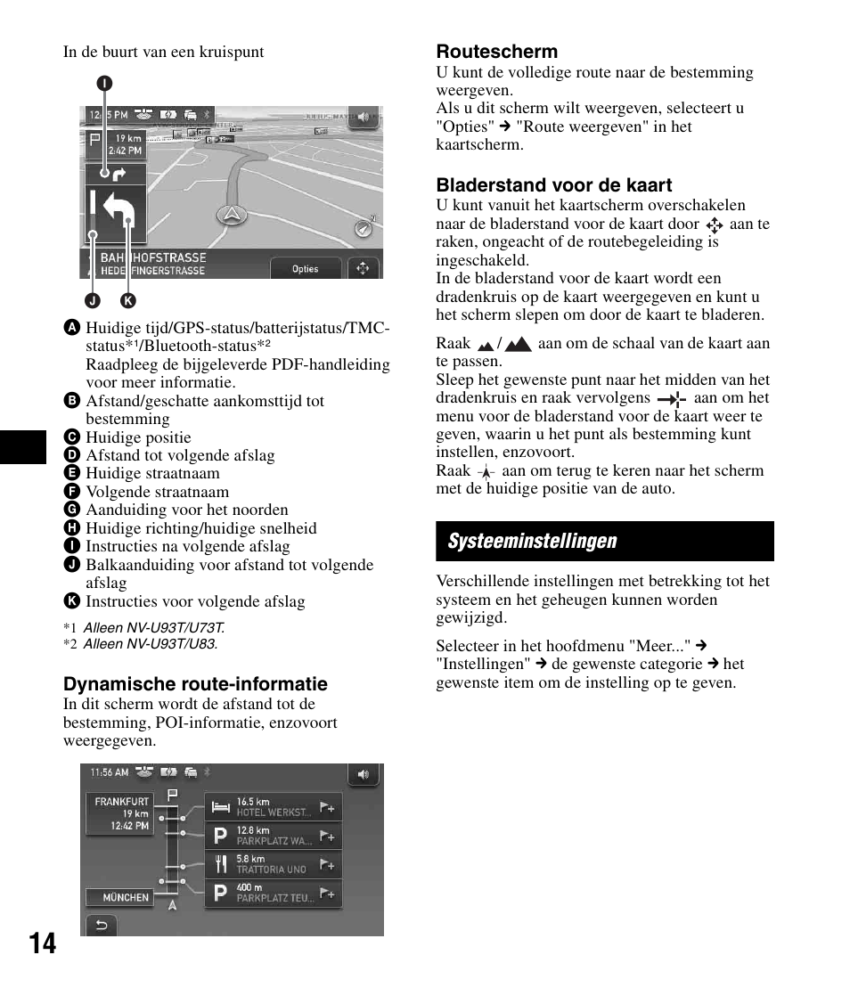 Systeeminstellingen | Sony NV-U83 User Manual | Page 84 / 194