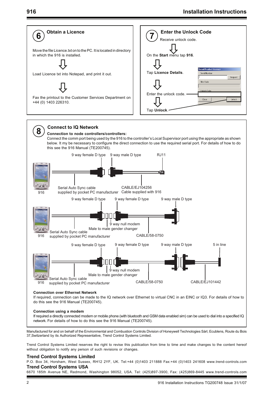TREND 916 User Manual | Page 2 / 2