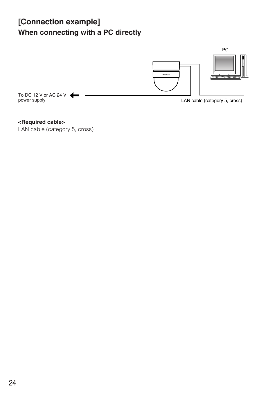 24 [connection example, When connecting with a pc directly | Panasonic WV-NF284 User Manual | Page 24 / 36