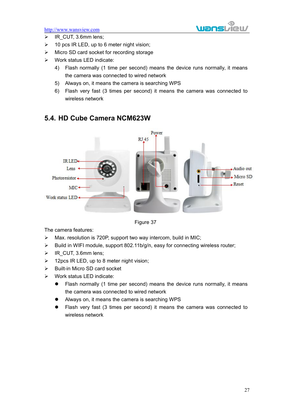 Hdcubecamerancm623w, Hd c, Amera | Ncm623w, Hd cube camera ncm623w | WansView NCM625MW User Manual | Page 28 / 32