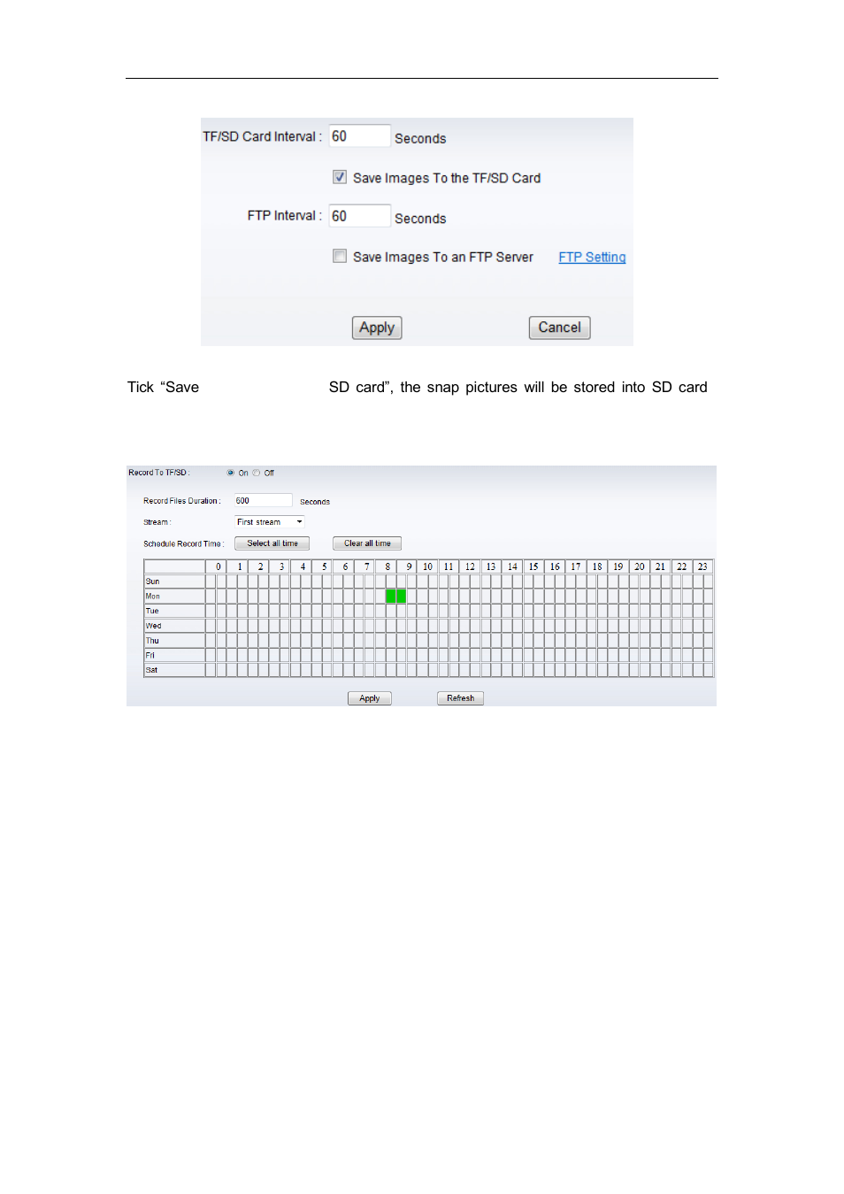 Auto capture setting, Timer recording | WansView NCM628W User Manual | Page 19 / 31