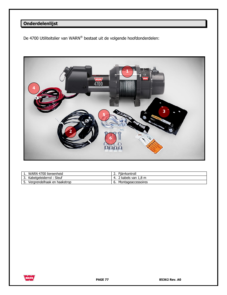 WARN 4700 DC User Manual | Page 77 / 127